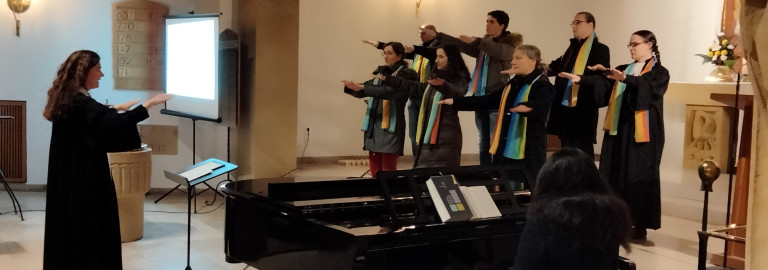 Auftritt Gebärdenchor in der Christuskirche Bayreuth